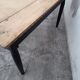 Table de ferme ancienne patiné noir -1m30