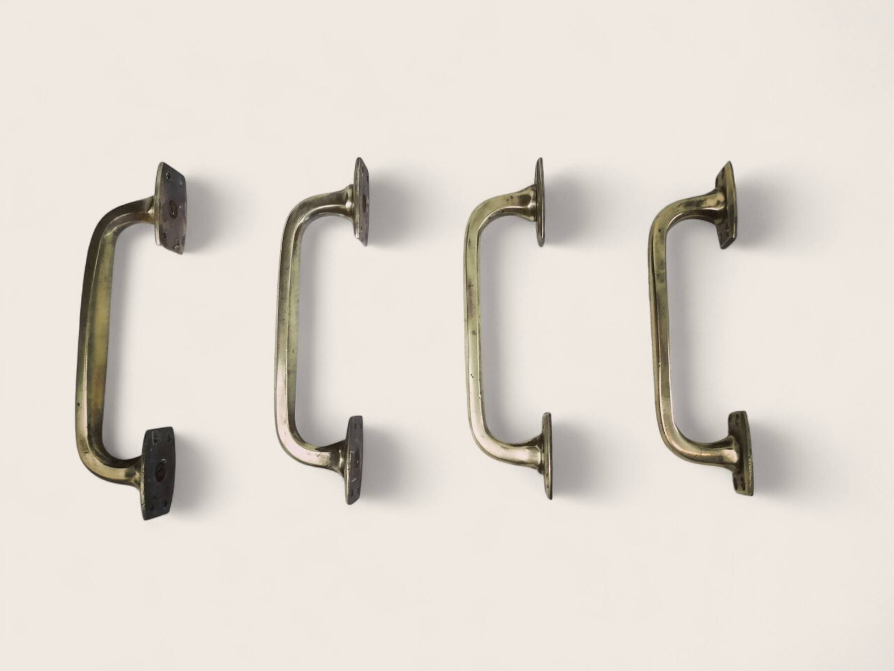 Set of 4 vintage bronze door handles.