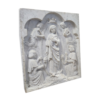 Marble bas-relief laudatory scene