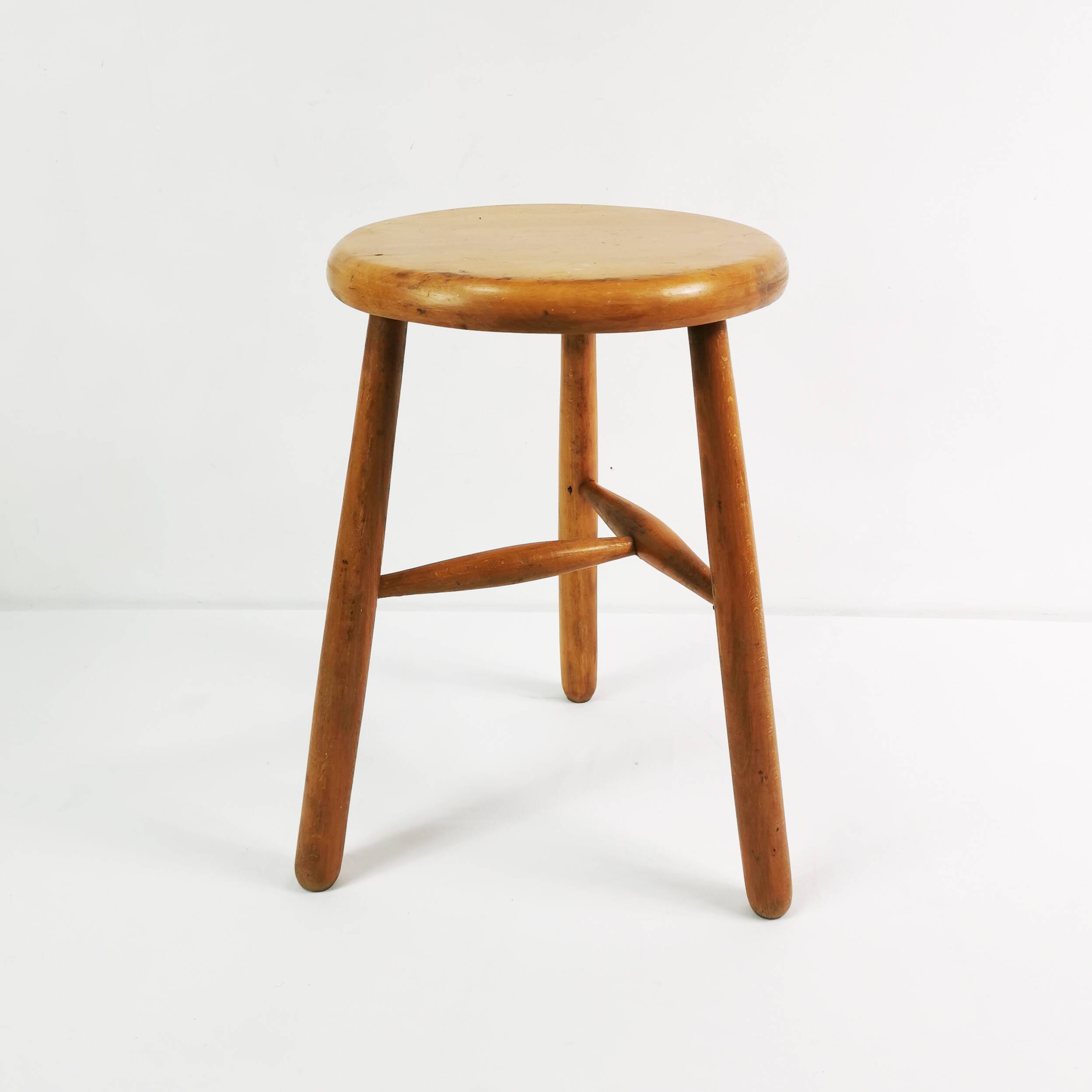 Mid Century tripod stool, Denmark, 1960s