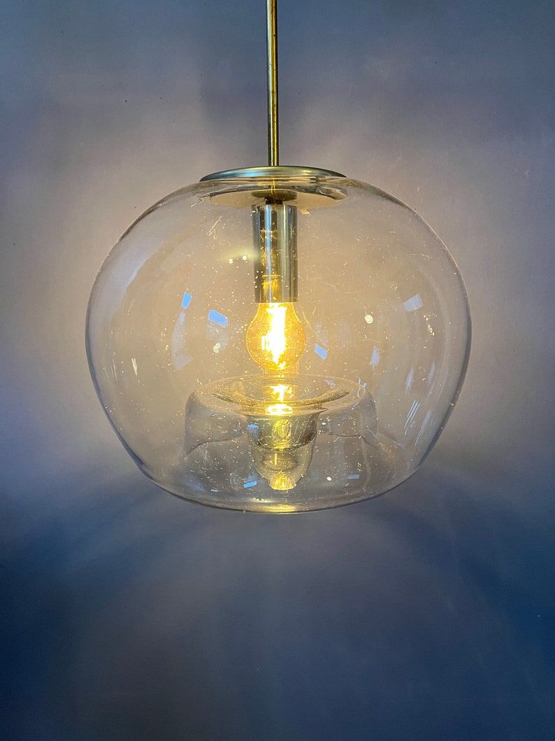 Vintage glass pendant lamp Doria Leuchten