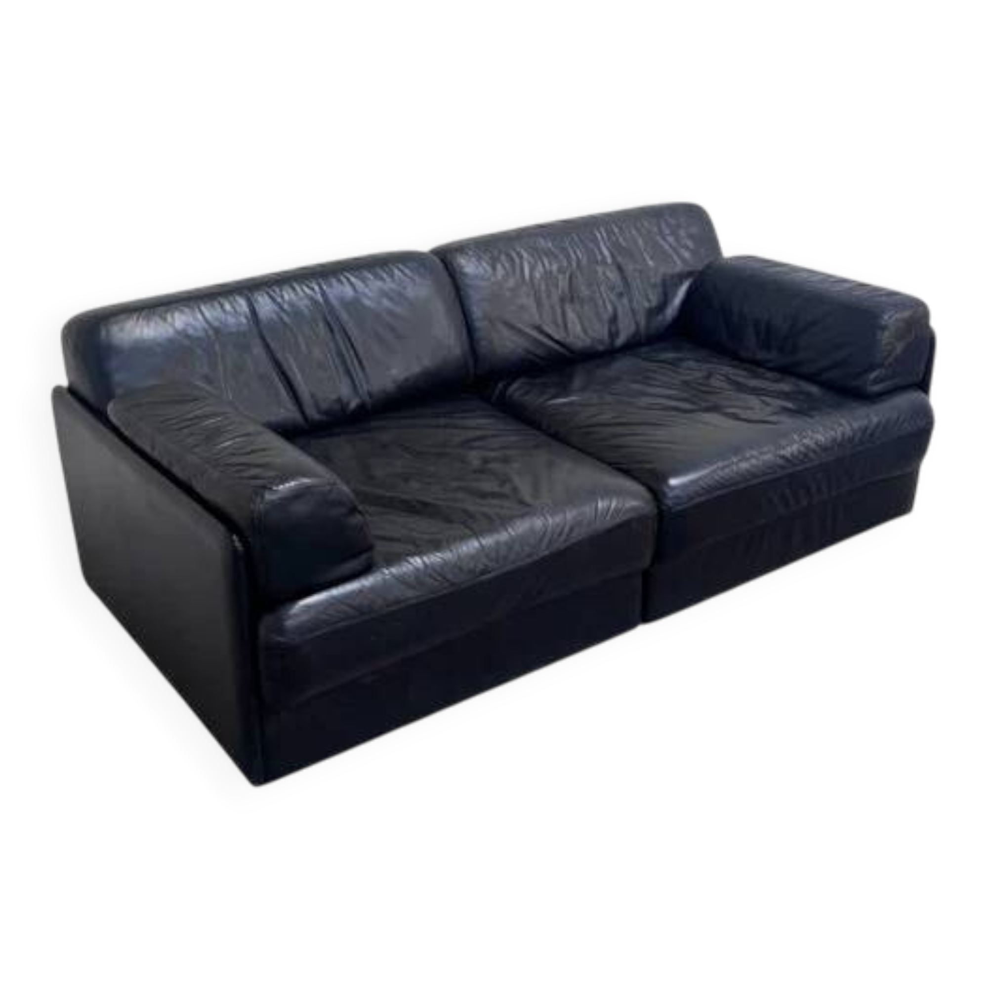 Canapé / lit de jour vintage des années 1980 dans le style de De Sede DS76