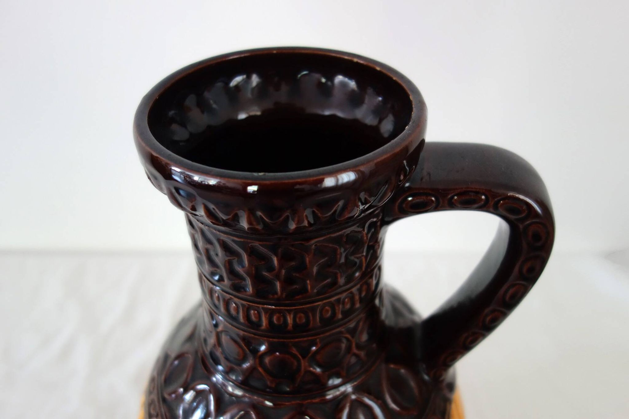 Vintage floor vase Alger decor Bay manufacture, Germany 1960