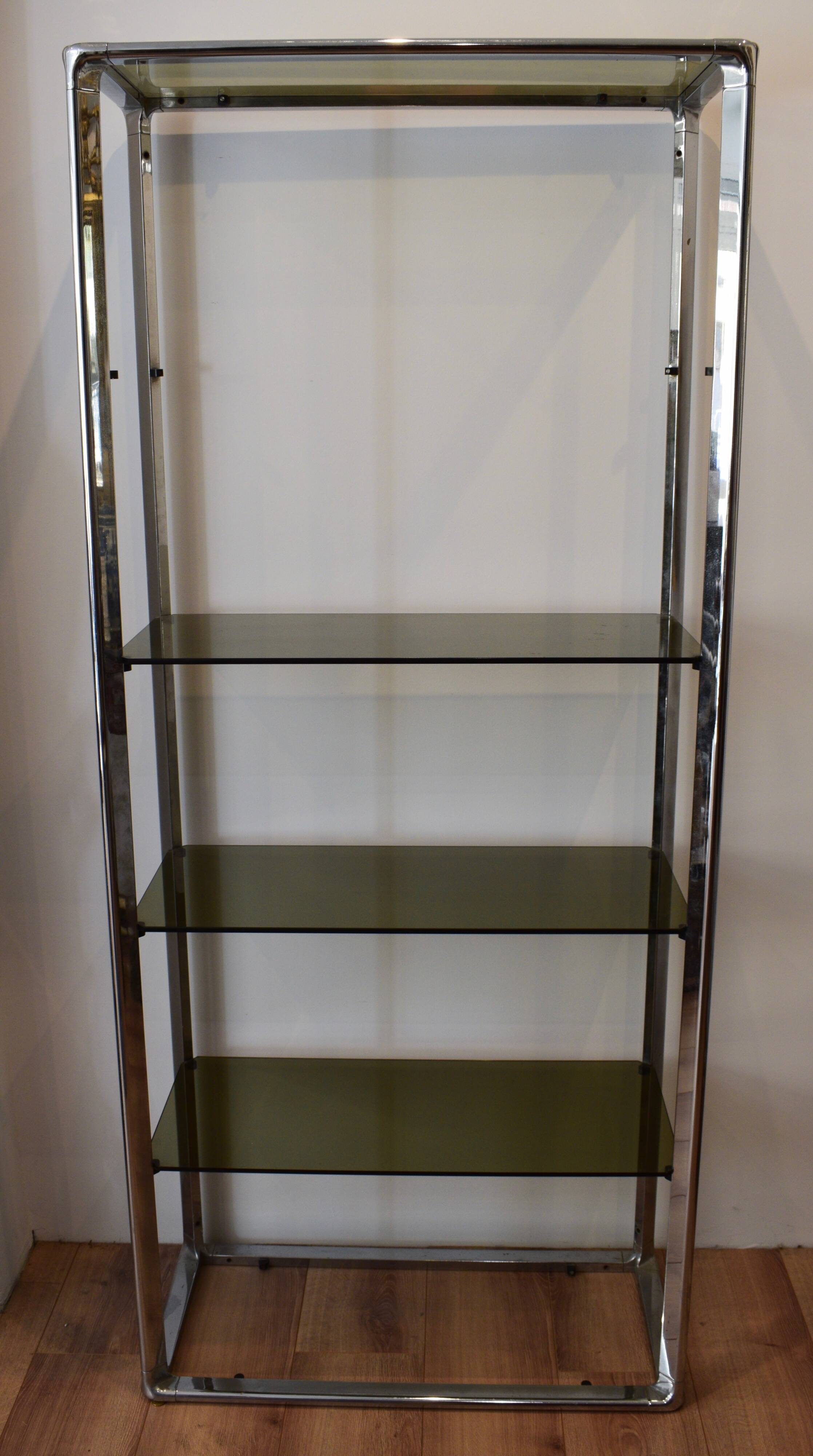 70s chrome steel shelf