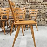 Lot 8 Chaises bistrot Campagnard 1970