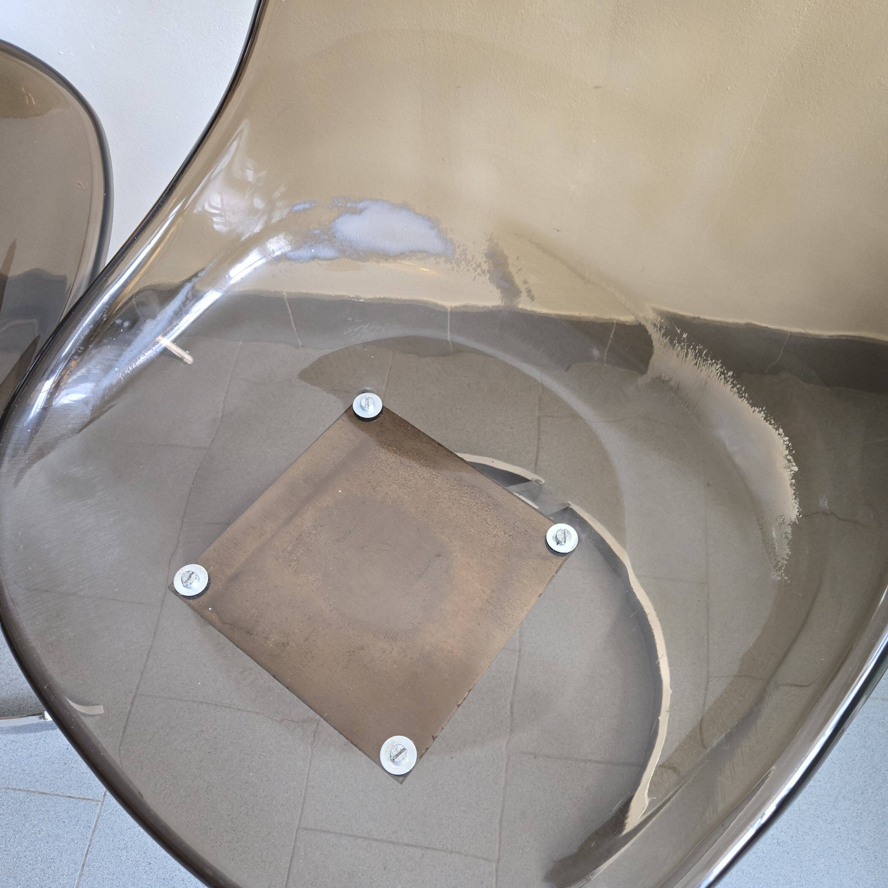 Set of 4 vintage Eurosteel chairs from the 1970s