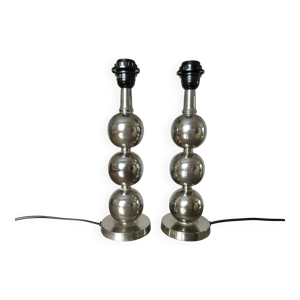paire de lampes en métal