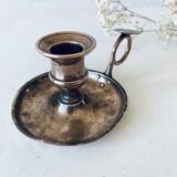 Brass thumbscrew candle holder