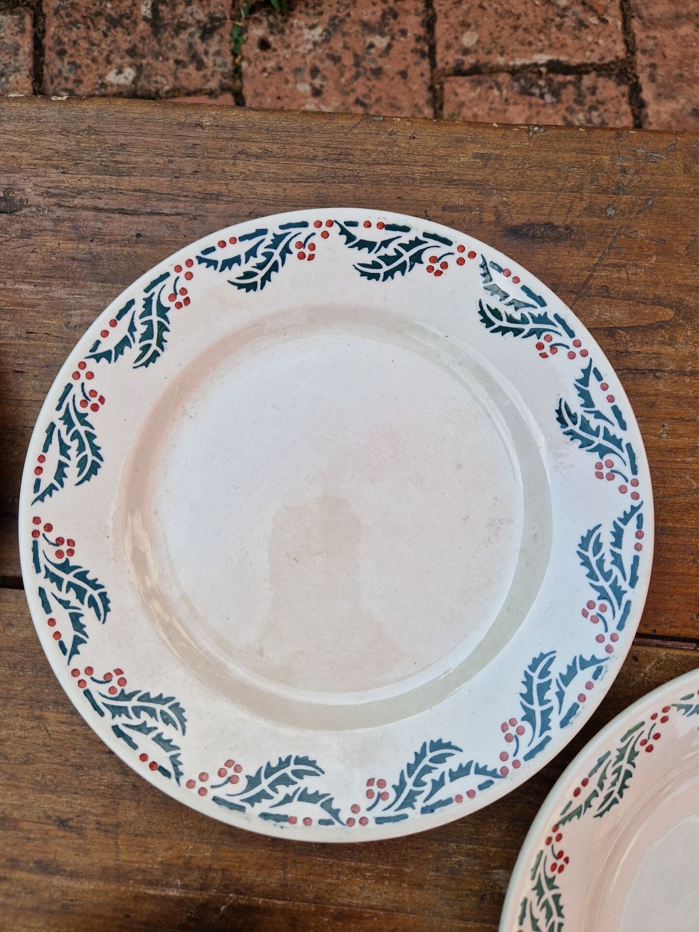 Lot De 7 Assiettes Plates Modèle Houx HB