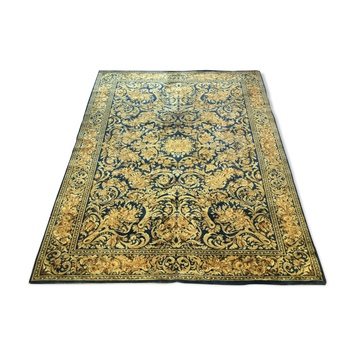 Blue Gold rug vintage 200 x 275 cm