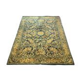 Tapis bleu or vintage 200 x 275 cm