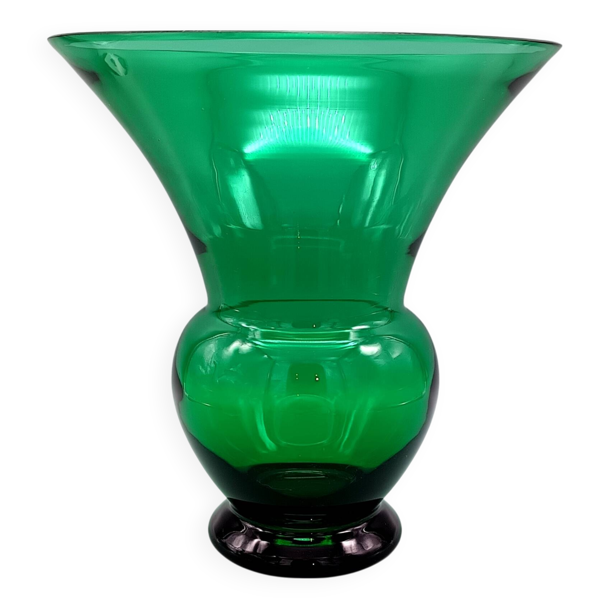 Vintage Green Glass Vase