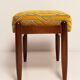 GFM Mid Century Stool in Yellow Jacquard by Casamance, E. Homa, Europe, 1960s