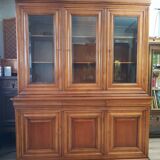 Vintage cherry bookcase with drawers and shelves
