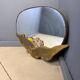 Vintage brass floral mirror, 1960s