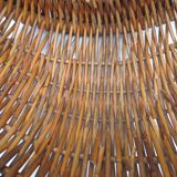 Old wicker basket, semicircle, to hang