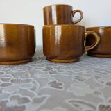 6 tasses vintage en Grès