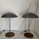 Pair vintage lamps 1970 table Lumess Switzerland - 51 cm