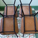 Set of 4 chairs Fusmatic in formica 60s