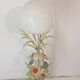 Lampadaire Pastel Bouquet De Fleurs Années 1960 Vintage Italien Gerbe De Blé Midcentury