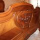 Walnut rocaille bed from the early 20th century.