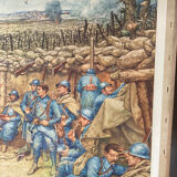 Double-sided school poster signed herouar collection rossignol verdun june 1940