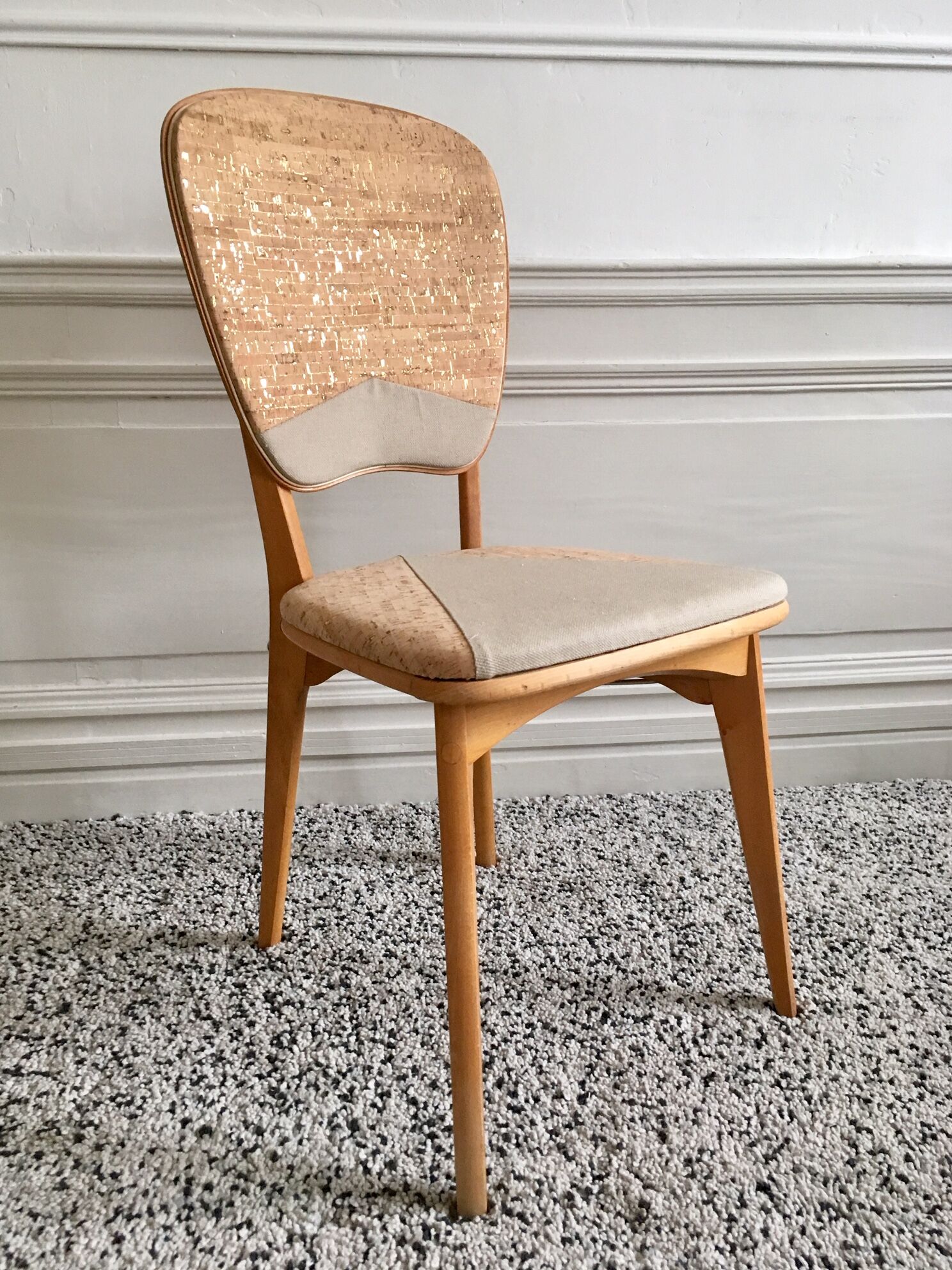 Restored vintage monoblock chair