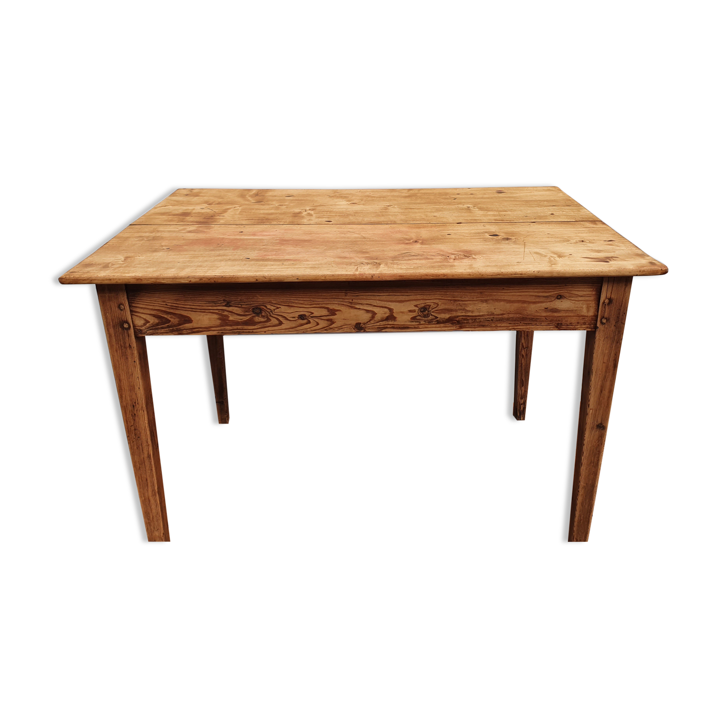 Old farmhouse table waxed wood 110 cm