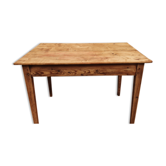 Old farmhouse table waxed wood 110 cm