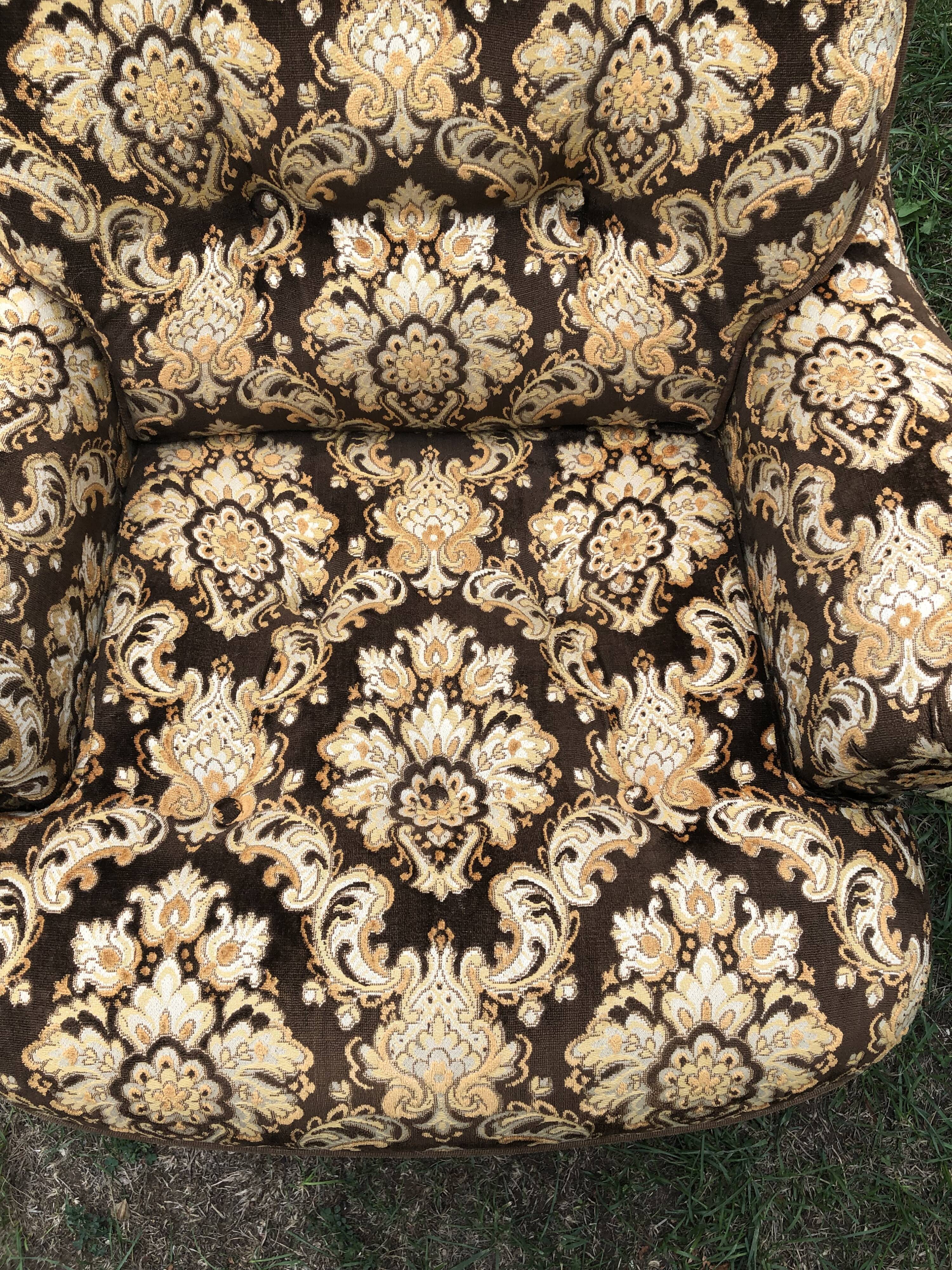 Vintage velvet armchair