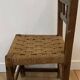 Wood chair and rush cord brutalist style from Queyras