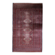 Handmade vintage Uzbek Bukhara rug 95cm x 157cm, 1950s
