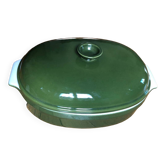 Vintage green casserole dish Émile Henry