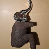 Wooden elephant bookends