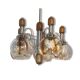 Murano glass chandelier in wood and chrome for Mazzega 60/70