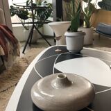 Vase en grès Asia blanc cassé