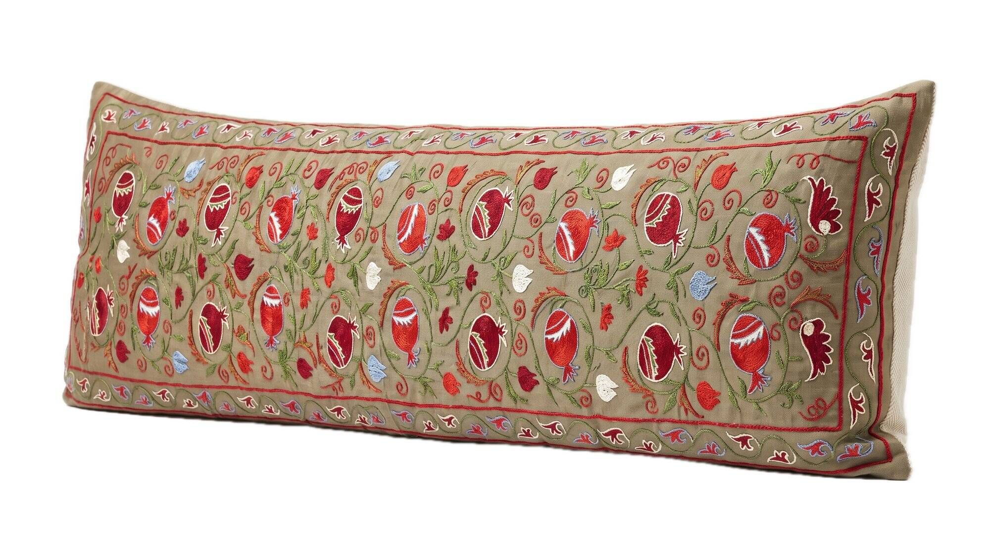 Vintage embroidered cushion cover 46x188 cm