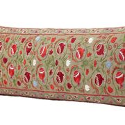 Housse de coussin vintage brodée