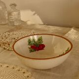 Small vintage ceramic drainer with radish pattern stoneware effect