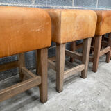 Vintage cognac stools from the 60s