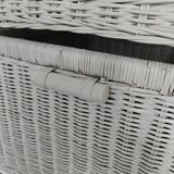 Rattan storage bench