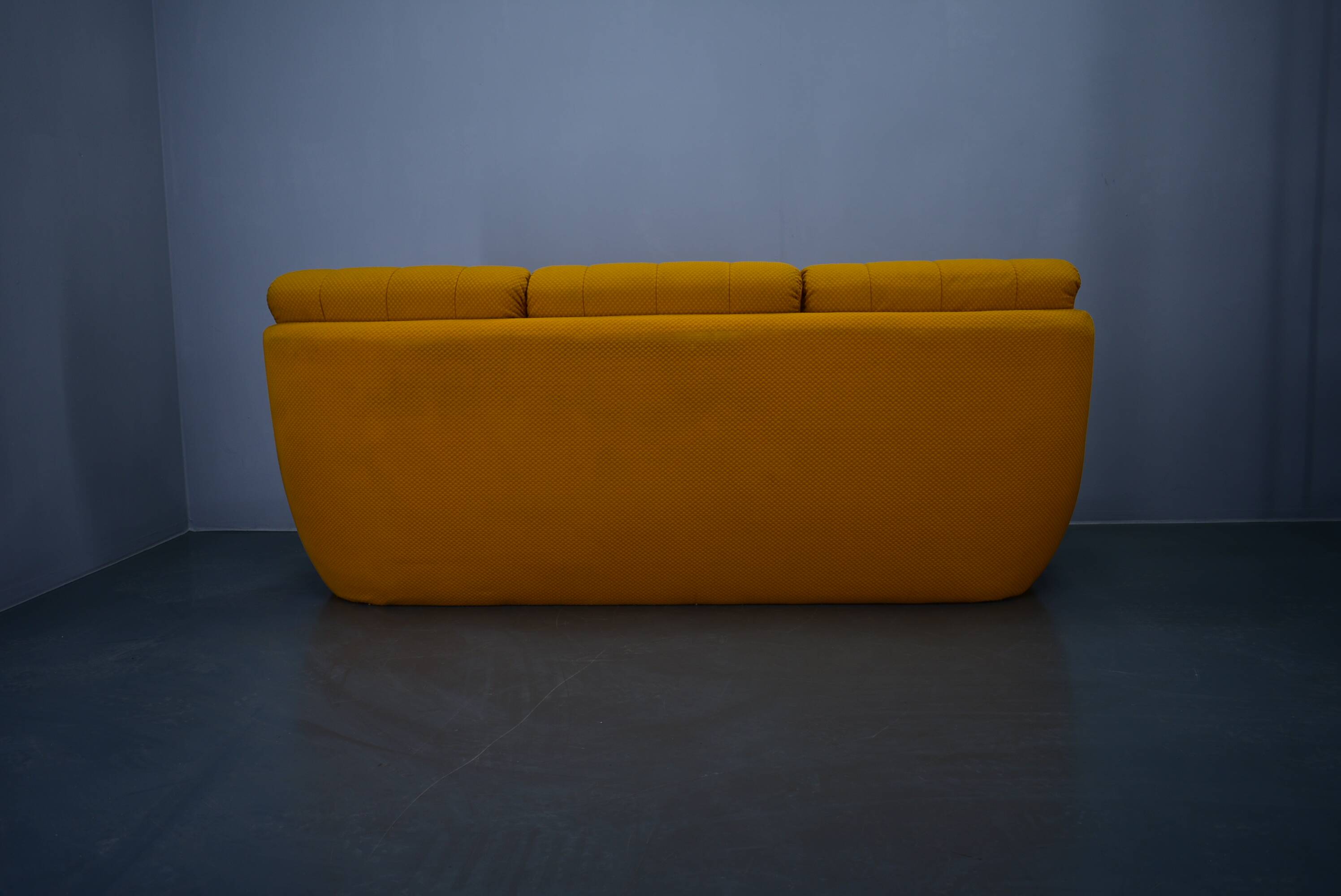 20th century, yellow Atlantis three-seater sofa, 1960s