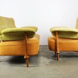 F109 lounge furniture with armchair and matching sofa by Theo Ruth for Artifort, 1950