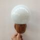 Modernist wall lamp in pine and opaline