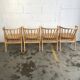 4 Chaises de bistrot en bois en forme de v