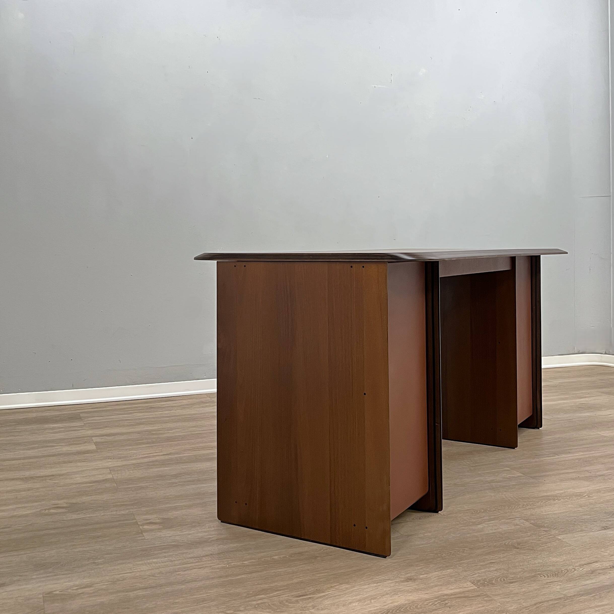 Afra & Tobia Scarpa "Artona" walnut burl Executive Desk for Maxalto 1975
