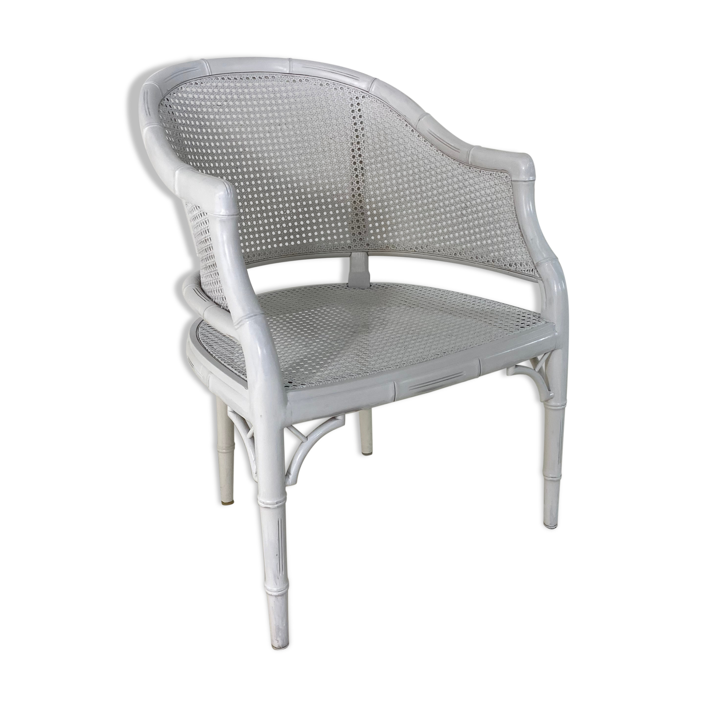 Chippendale style faux bamboo easy chair, 1960s