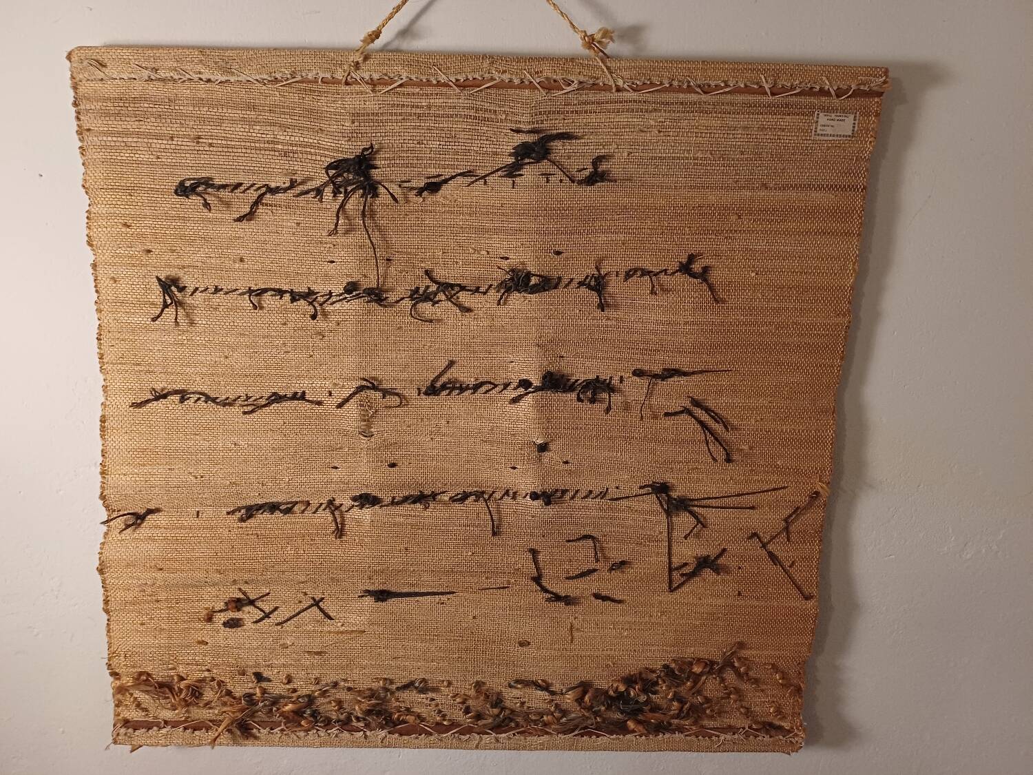 Vintage tapestry with a boat motif