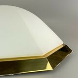 70s Limburg Glashütte Plafoniere ceiling lamp glass space design lamp 70s