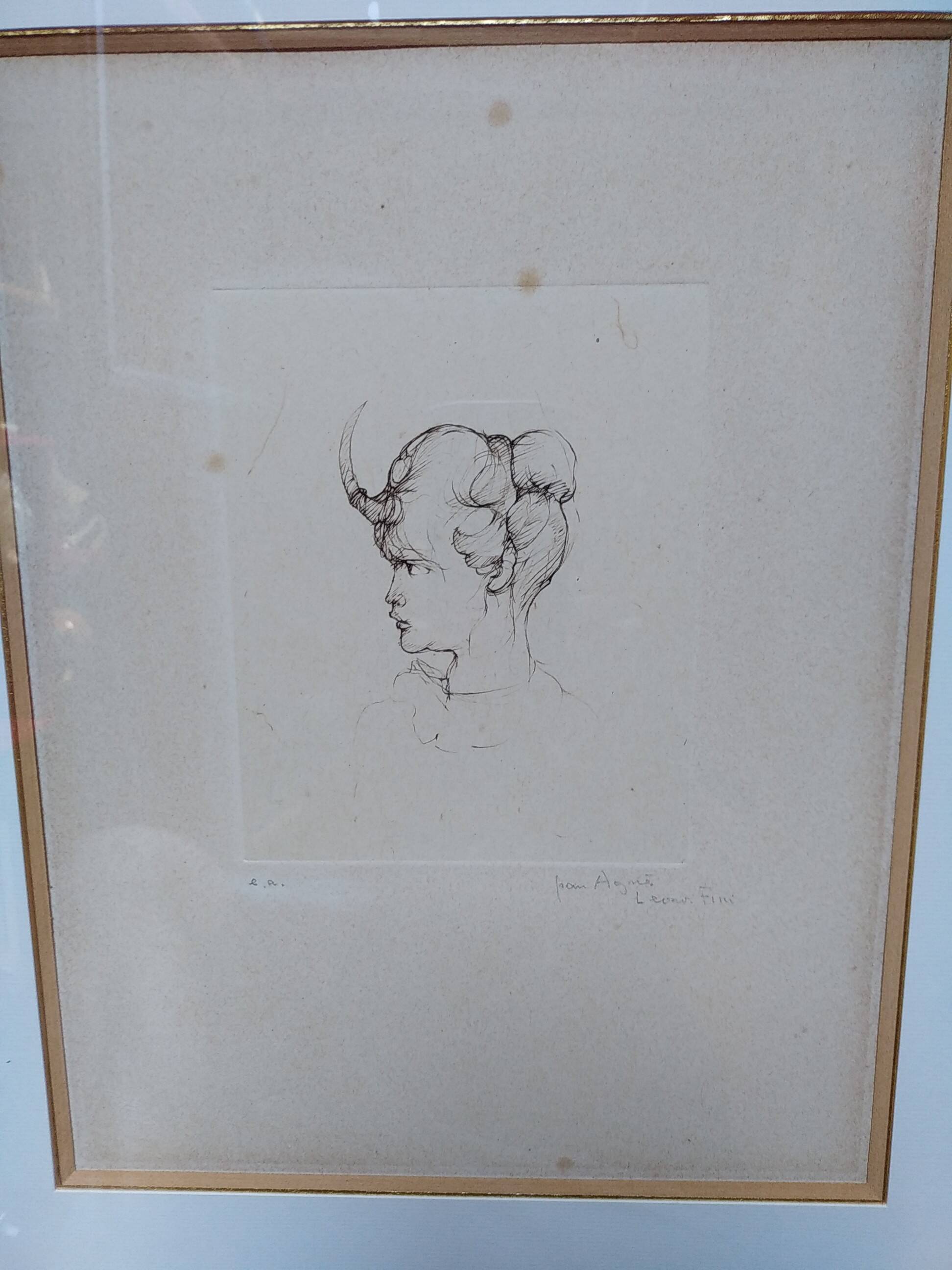 Engraving. Léonor Fini. Signed. Artist's proof.